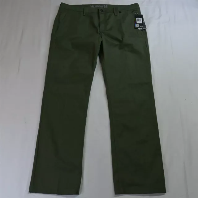 NEW Hurley 38 x 32 Green Corman Perma Crease Casual Skate Pants