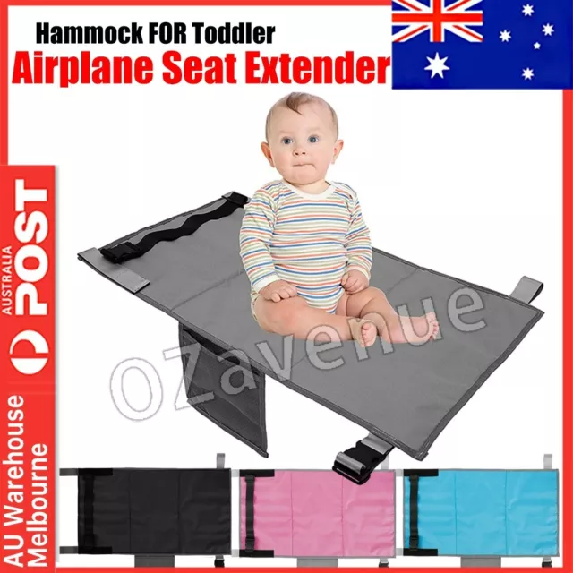 AU Kids Airplane Footrest Toddler Kids Hammock Travel Bed Seat Extender On Plane