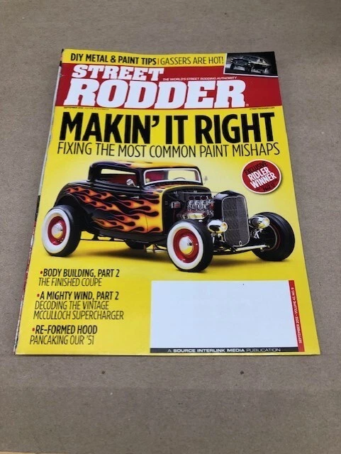 Street Rodder September 2013--Fix paint mishaps, vintage McCulloch supercharger,