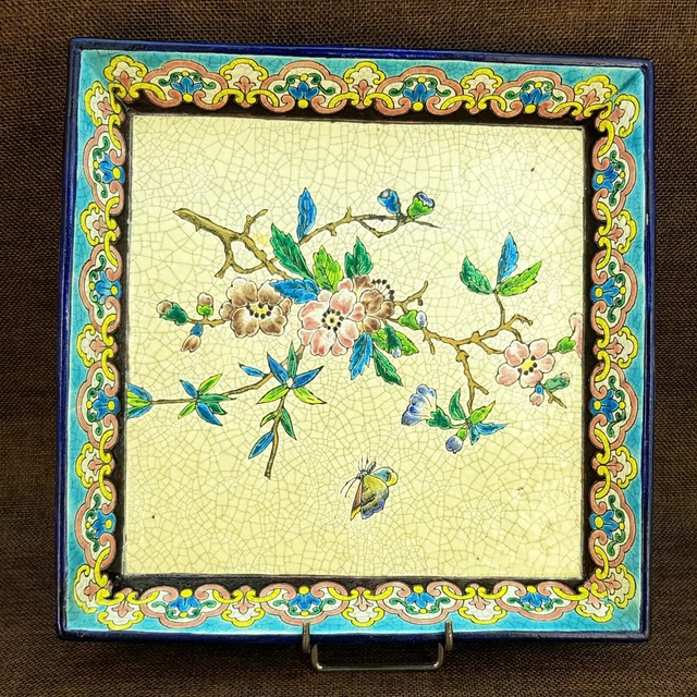Pendentif/broche Ancien En Argent Ouvragé Avec émaux Multicolores – Style Art Nouveau