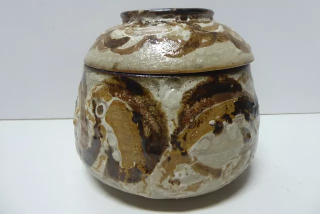 Beautiful Robert Beck Australian Pottery Lidded Pot Canister Jar