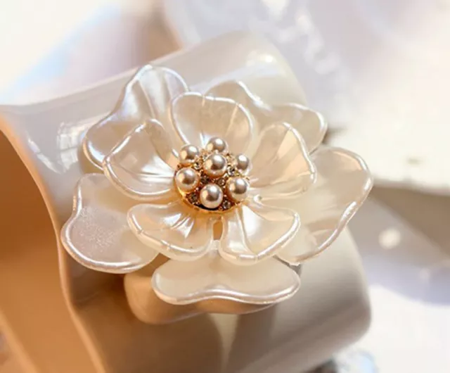 Chanel Silver CC Crystal Pink Enamel Camellia Flower Brooch - LAR Vintage