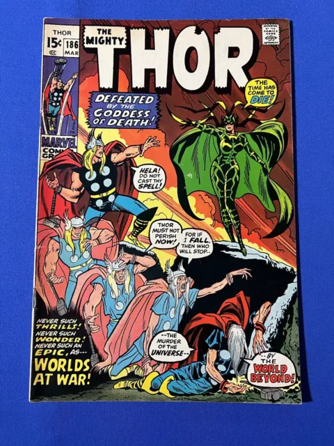 The Mighty THOR #186   (March 1971)   HIGH GRADE     Featuring INFINITY -  HELA!