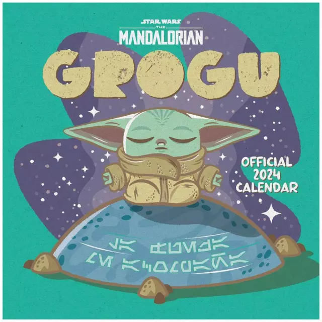 STAR WARS THE Mandalorian Square Calendar 2024 Grogu Wall Planner