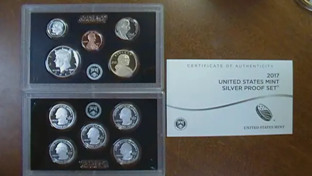 2017 Silver Proof Set Original Government Packaging Gem Coins Fast Shipping