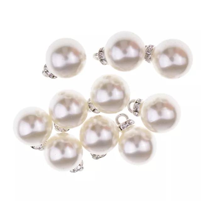 10 Stück Kristall Strass Perle Anhänger Charms für DIY Schmuck machen 8