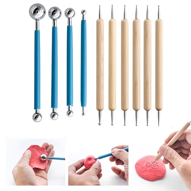 Ensemble de stylos à faire soi-même à points d'argile 10 pièces collection d