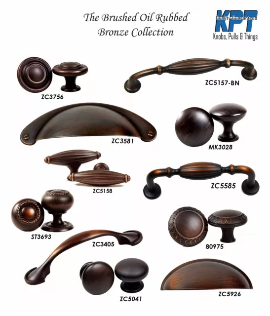 Knobs Handles Pulls Brushed Oil Rubbed Bronze Kitchen/Bath Cabinet Hardware KPT