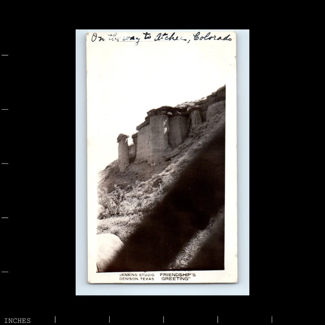 Old Vintage Photo ROCK PALACE FORMATION ABSTRACT ATCHEE COLORADO GHOST TOWN