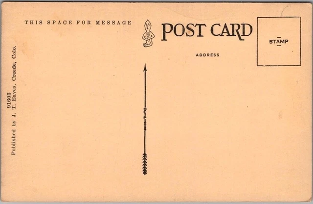 Vintage 1920s JIMTOWN, Colorado Postcard "MAIN STREET" Downtown Scene / UNUSED 2