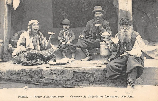 CPA 75 PARIS 15th ACCLIMATIZATION GARDEN CARAVAN OF CAUCASIAN CHERKESSES