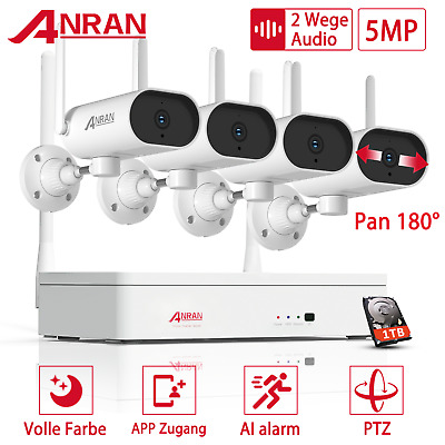 Telecamera di sorveglianza esterno 5mp RADIO CAMERA 1tb con monitor WLAN audio camera 8ch 