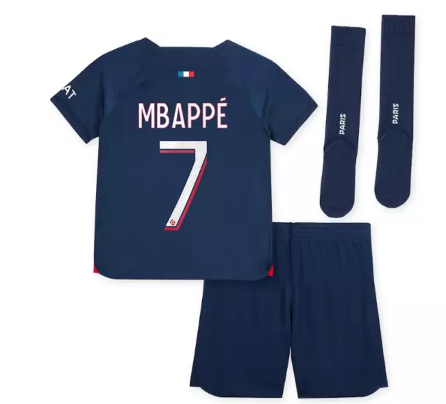 2023 / 24 psg Domicile Mini Maillot Enfant Set NEYMAR JR#10 Mbappe#7 Adultes//