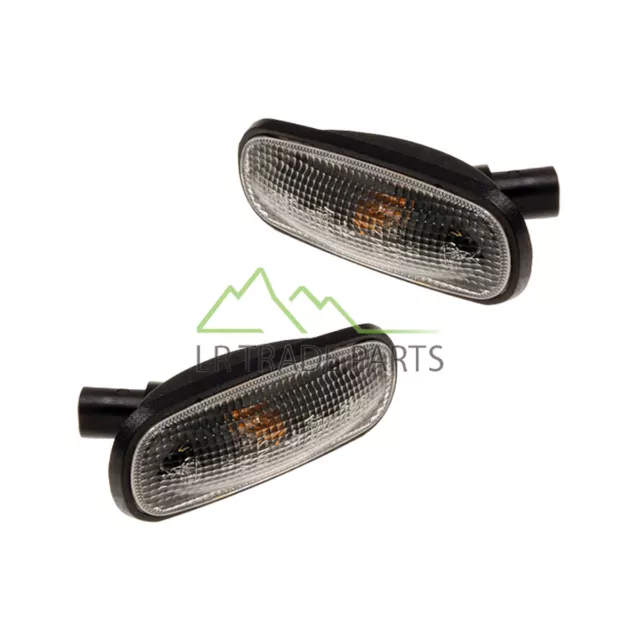 Land Rover Freelander 1 New Clear Side Repeater Indicator Lights & Bulbs (Pair)