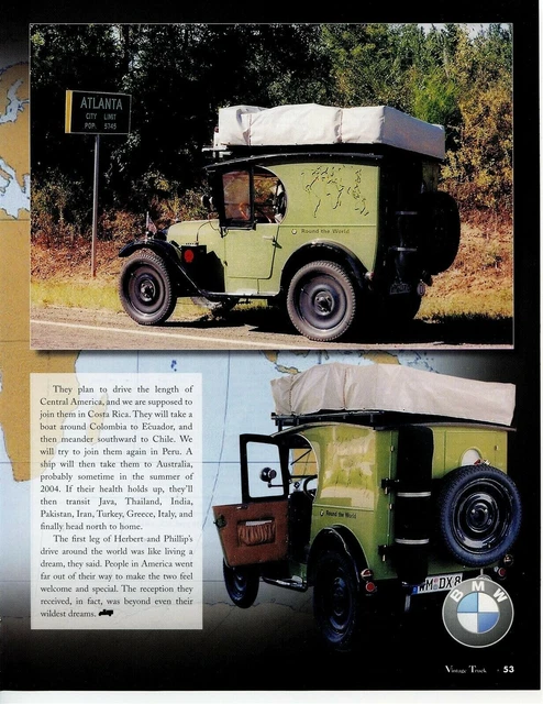 1928 BMW DIXI TRUCK 4 pg COLOR Article