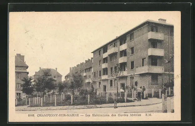 CPA Champigny-sur-Marne, Les Habitations des Gardes Mobiles 1951