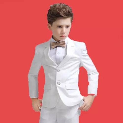 Abito formale ragazzo matrimonio bambini bianco festa blazer pantaloni abito smoking