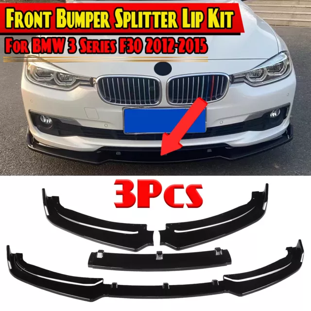 Glossy Front Bumper Splitter Lip Diffuser Spoiler FOR BMW 3 Series F30 F35 12-15