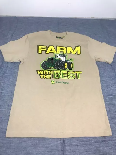 John Deere (Farm with the Best) Shirt Size M 10/12    Very NICE LQQK!