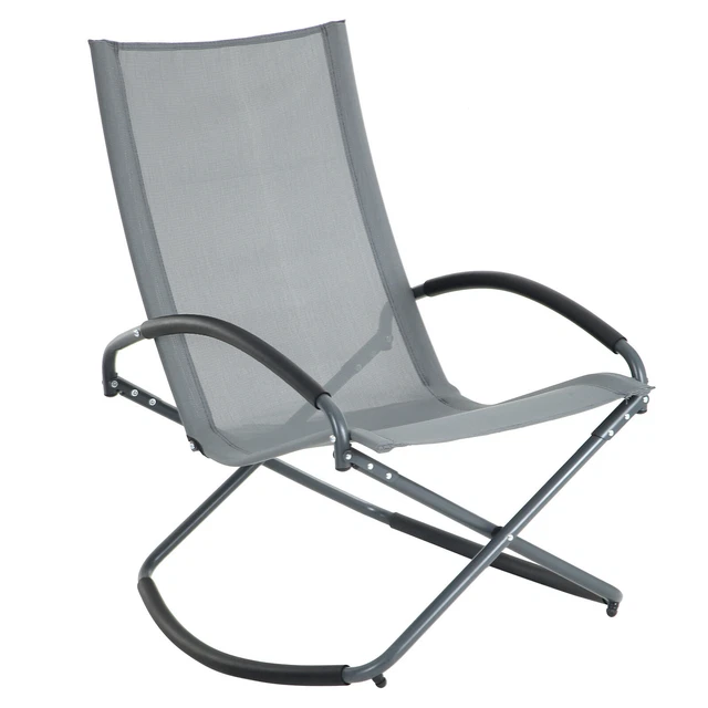 SONGMICS GARDEN SUN Lounger Chair Rocking Chair Iron Structure 150