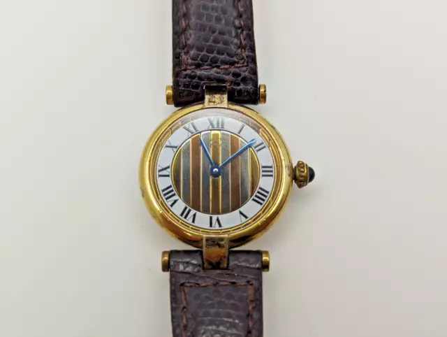 Vintage Cartier Vermeil Damenuhr - Sterlingsilber vergoldete Armbanduhr