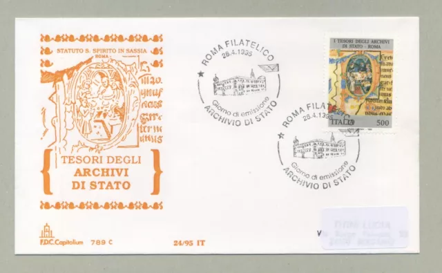 Archivi Di Stato Roma Fdc "Capitolium" 1995