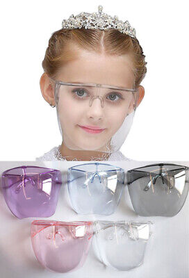 Children's Clear Face Shield Mask Transparent Reusable Glasses Visor Anti-Fog