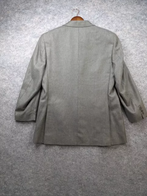 BARNEYS NEW YORK Suit Jacket Mens 52 Gray Silk Wool Blend Blazer Made ...