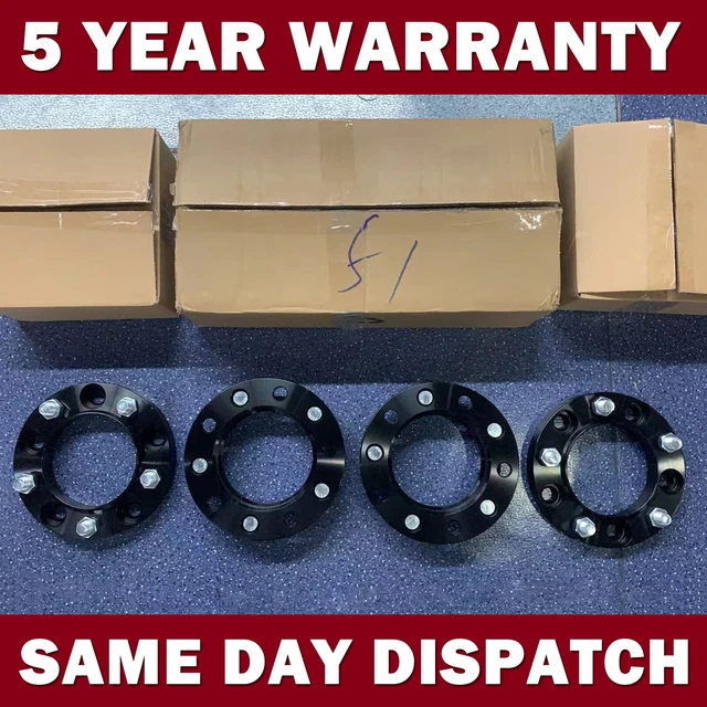 FOR LAND ROVER Defender L663 Black Wheel Spacers (4) 30Mm Aluminium