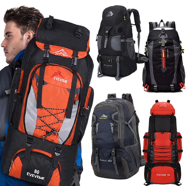 Sac à Dos Randonnée 80L Imperméable – Tactique Avec Drapeau Britannique, Noir, Idéal Pour Camping Et Voyage