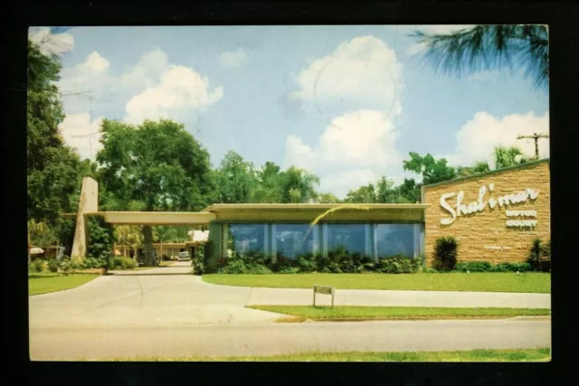 Hotel Motel postcard Florida FL Silver Springs, Shalimar Motor Court chrome