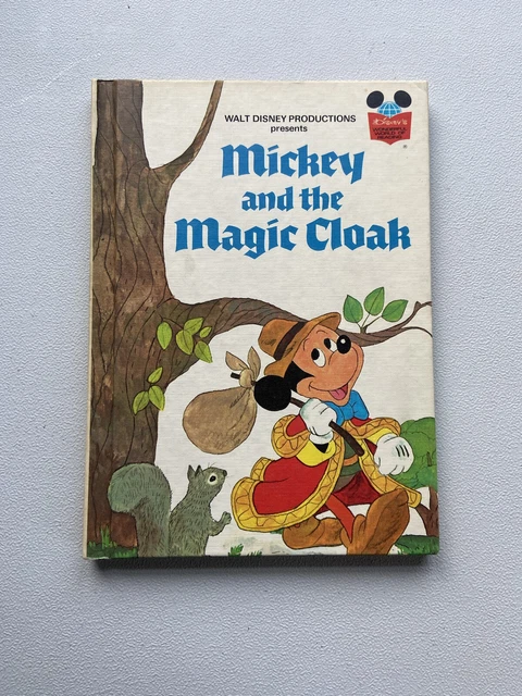 Vintage Walt Disney Wonderful World of Reading Book Mickey magic cloak 1975
