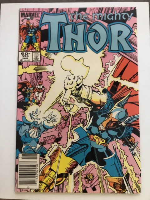 The Mighty Thor #339 ~ Marvel Comics 1984 Newsstand Edition Gd-Vg