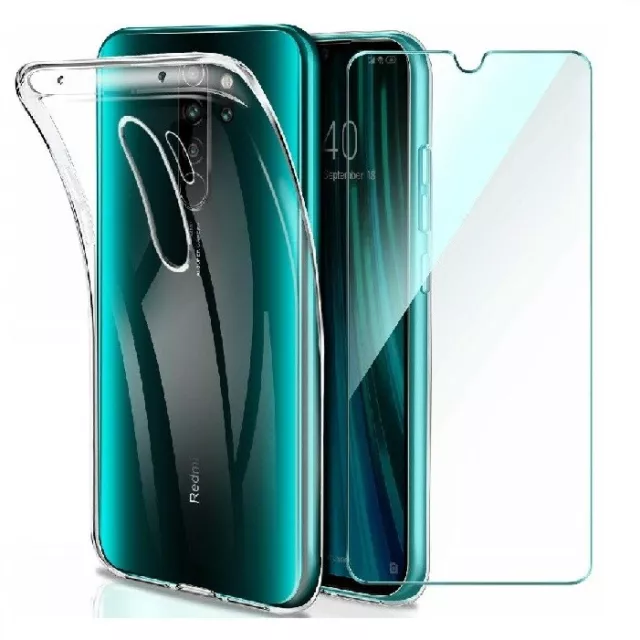 CUSTODIA COVER TPU TRASPARENTE + PELLICOLA VETRO TEMPERATO Per XIAOMI REDMI 8