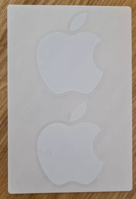 Apple Computer - White Apple Sticker (x2)