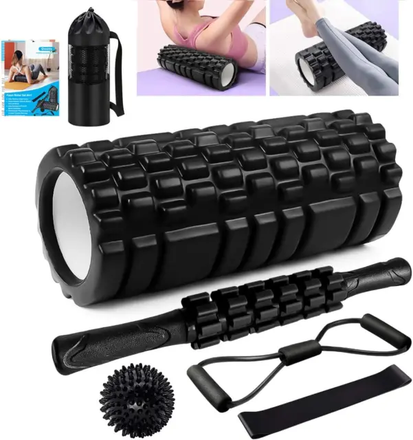 Rullo Massaggio Muscolare,  6 in 1 Foam Roller Rullo in Schiuma Pallina Massaggi