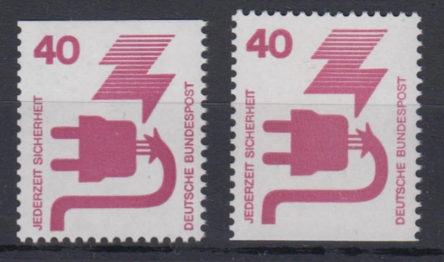 Bund 699 C/D ZD oben+unten geschnitten aus MH Unfallverhüttung 40 Pf postfrisch