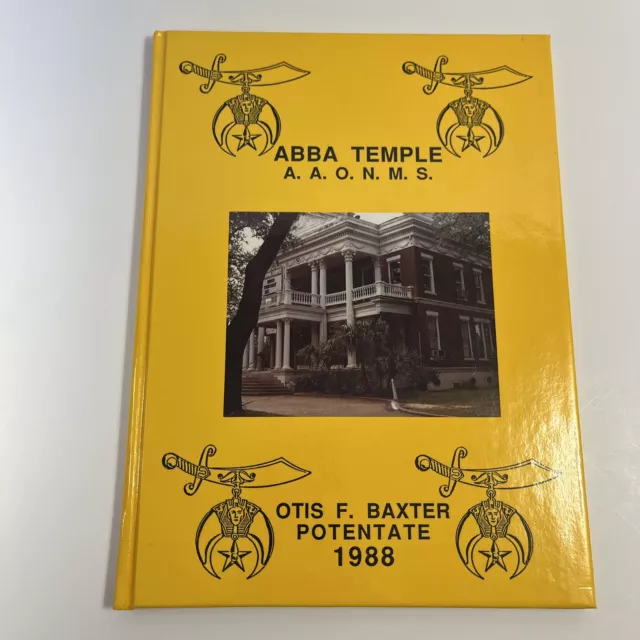 ABBA  Temple A.A.O.N.M.S. Otis F. Baxter Potentate 1988, Mobile Alabama