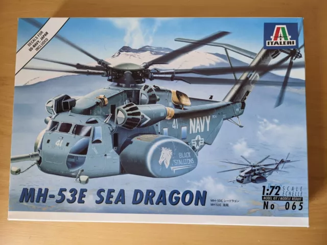 Vintage ITALERI 065 MH-53E Sea Dragon Helicopter 1:72 Aircraft Model Kit 1996