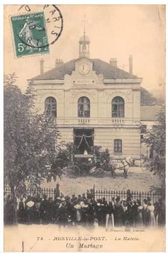 Cpa 94 Joinville Le Pont La Mairie Un Mariage