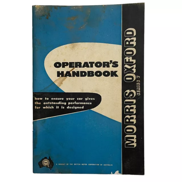 Vintage Morris Oxford Series V Operator's Handbook Vintage With TP 562