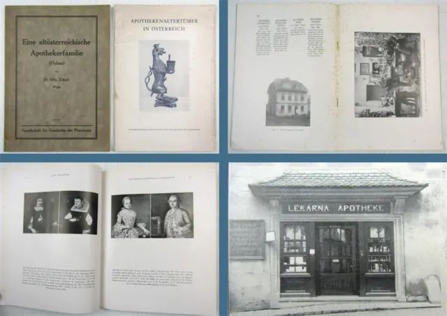 2 Bücher Eine altösterreichische Apothekerfamilie 1931 Apothekenaltertümer 1951