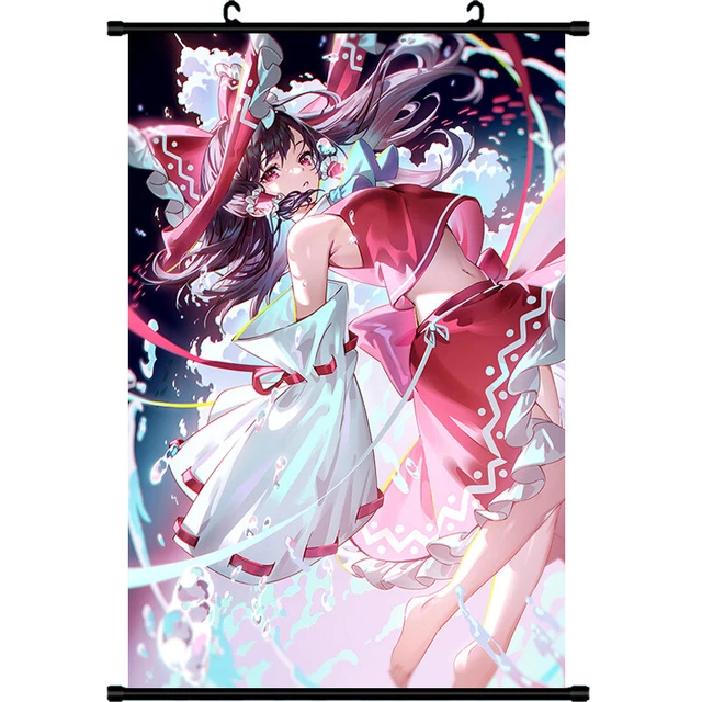 touhou hakurei reimu Anime HD Art Poster Home Decor Wall Scroll Painting 60x90CM