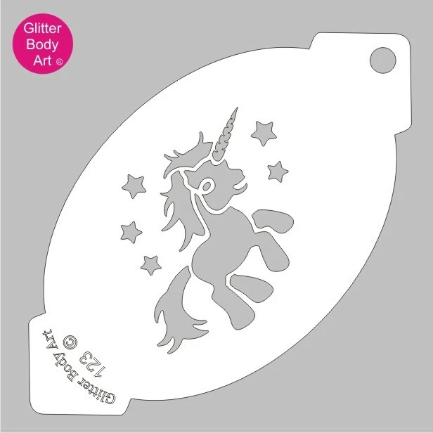 MY LITTLE PONY Unicorn Face Paint Stencil Template 123 Kid unicorn