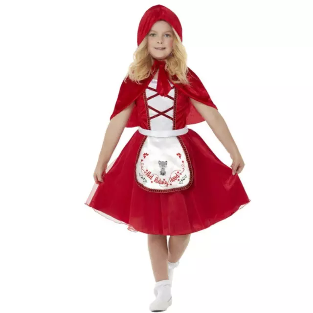 Girls Kids Little Red Riding Hood Costume Classic Fairy Tale World Book Day