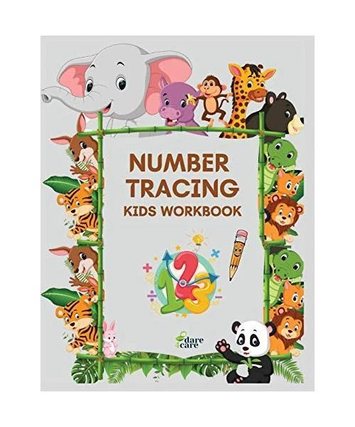 NUMBER TRACING KIDS Workbook: Learning numbers practice, Kindergarten ...