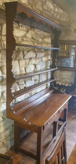 Antique Georgian WELSH OAK DRESSER 5ft unusual Carmarthenshire spoon rack 3