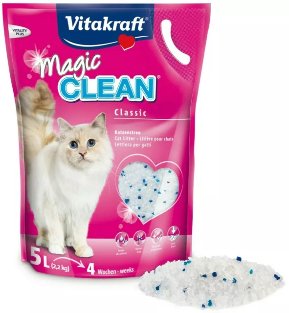 Bandeja Sanitaria Gato Silicio para Gatos Arena Olor Vitakraft Magicclean 5L