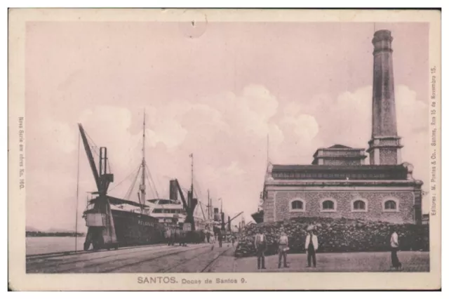 TT0052/ Santos Docas de Santo 9,, Hafen AK ca.1912 Brasilien