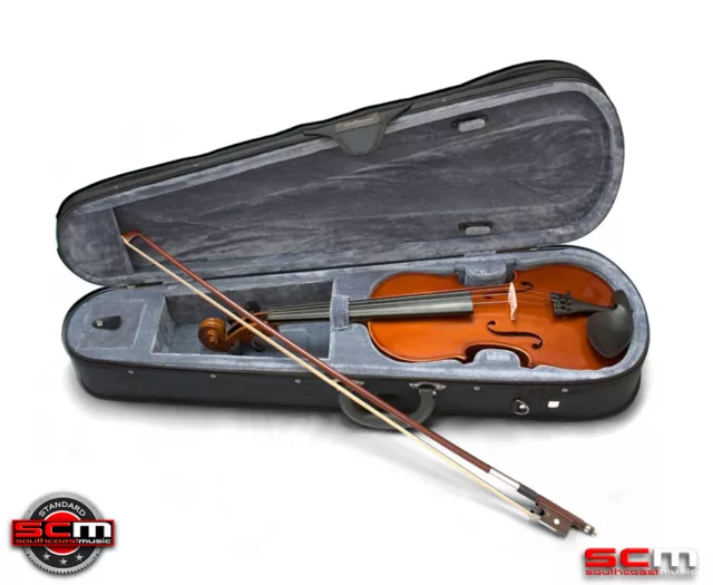 Valencia SV113 3/4 Size Violin Outfit with Case, Bow & Rosin STANDARD SETUP